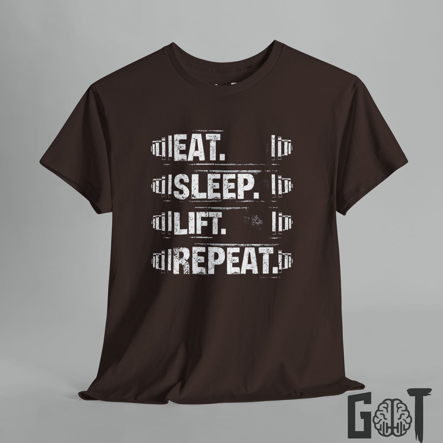 Eat. Sleep. Lift. Repeat. Workout T-Shirt